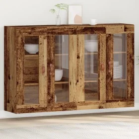 Gabinetes Montados en la Pared 2 pcs Madera Vieja
