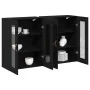 Armario Montado en la Pared Juego de 2 Roble Negro de , Aparadores - Ref: Foro24-3334301, Precio: 205,28 €, Descuento: %