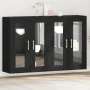 Armario Montado en la Pared Juego de 2 Roble Negro Madera elaborada de , Aparadores - Ref: Foro24-3334307, Precio: 205,59 €, ...