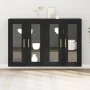 Armario Montado en la Pared Juego de 2 Roble Negro Madera elaborada de , Aparadores - Ref: Foro24-3334307, Precio: 205,59 €, ...