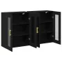 Armario Montado en la Pared Juego de 2 Roble Negro Madera elaborada de , Aparadores - Ref: Foro24-3334307, Precio: 205,59 €, ...