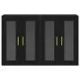 Armario Montado en la Pared Juego de 2 Roble Negro Madera elaborada de , Aparadores - Ref: Foro24-3334307, Precio: 205,59 €, ...