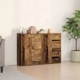 Aparador Set de 2 Madera vieja Madera maciza