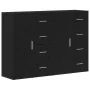 Aparador Juego de 2 Roble Negro Madera, Mangos de Metal Mediano by , Sideboards - Ref: Foro24-3334313, Price: 193,25 €, Disco...