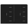 Aparador Juego de 2 Roble Negro Madera, Mangos de Metal Mediano by , Sideboards - Ref: Foro24-3334313, Price: 193,25 €, Disco...