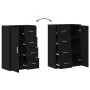 Aparador Juego de 2 Roble Negro Madera, Mangos de Metal Mediano by , Sideboards - Ref: Foro24-3334313, Price: 193,25 €, Disco...