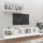 Set de muebles de TV 3 piezas madera contrachapada blanco de vidaXL, Muebles TV - Ref: Foro24-3114478, Precio: 193,00 €, Desc...