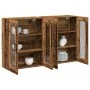 Cabinet Montado en la Pared Juego de 2 Madera antigua, negro de , Aparadores - Ref: Foro24-3334314, Precio: 197,70 €, Descuen...