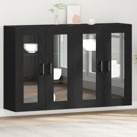 Gabinete Montado en la Pared Conjunto de 2 Roble