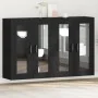 Gabinete Montado en la Pared Conjunto de 2 Roble Negro | Foro24.es | Tu tienda online para hogar, jardín y más Foro24.es