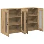 Gabinete Montado en la Pared Set de 2 Roble Artesanal by , Sideboards - Ref: Foro24-3334315, Price: 197,02 €, Discount: %