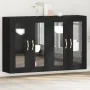 Gabinete Montado en la Pared Set de 2 Roble Negro Madera, Vidrio von , Sideboards - Ref: Foro24-3334319, Preis: 194,29 €, Rab...