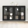 Gabinete Montado en la Pared Set de 2 Roble Negro Madera, Vidrio von , Sideboards - Ref: Foro24-3334319, Preis: 194,29 €, Rab...
