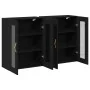 Gabinete Montado en la Pared Set de 2 Roble Negro Madera, Vidrio von , Sideboards - Ref: Foro24-3334319, Preis: 194,29 €, Rab...