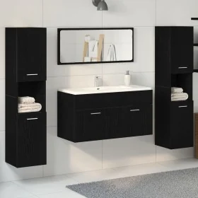 Conjunto de Muebles de Baño Set de 3 Roble Negro Madera de Calidad von , Badezimmermöbel - Ref: Foro24-3334325, Preis: 218,05...