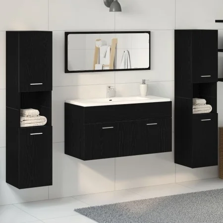 Conjunto de Muebles de Baño Set de 3 Roble Negro Madera de Calidad by , Bathroom furniture - Ref: Foro24-3334325, Price: 218,...