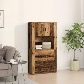 Highboard Madera Envejecida 80x33x150 cm Madera