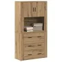 Armario Alto de Roble Artesanal 80x33x150 cm de Madera Elaborada de , Aparadores - Ref: Foro24-3334344, Precio: 182,26 €, Des...