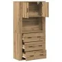 Armario Alto de Roble Artesanal 80x33x150 cm de Madera Elaborada de , Aparadores - Ref: Foro24-3334344, Precio: 182,26 €, Des...