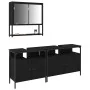 Conjunto de muebles de baño de 3 piezas en roble negro de madera elaborada by , Bathroom furniture - Ref: Foro24-3334356, Pri...