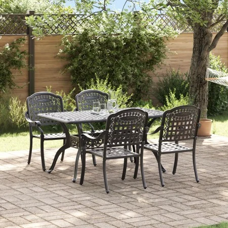 Juego de 3 Negro Aluminio Fundido Mediana de , Sillas de jardín - Ref: Foro24-3334645, Precio: 880,09 €, Descuento: %