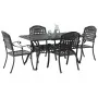 Juego de 3 Negro Aluminio Fundido Mediana de , Sillas de jardín - Ref: Foro24-3334645, Precio: 880,09 €, Descuento: %
