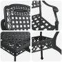 Juego de 3 Negro Aluminio Fundido Mediana de , Sillas de jardín - Ref: Foro24-3334645, Precio: 880,09 €, Descuento: %