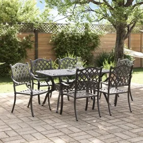 Set de 4 Negro Aluminio Fundido 6 Personas Asientos Múltiples by , Garden chairs - Ref: Foro24-3334657, Price: 1,00 €, Discou...