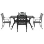 Set de 3 Negro Aluminio fundido Mediano Diseño Elegante von , Gartenstühle - Ref: Foro24-3334653, Preis: 913,33 €, Rabatt: %
