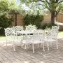 Juego de 4 Blanco Aluminio Fundido Para 6 Personas de , Sillas de jardín - Ref: Foro24-3334658, Precio: 1,00 €, Descuento: %