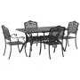Set de 3 Negro Aluminio Fundido Mesa para 4 Personas Duradera von , Gartenstühle - Ref: Foro24-3334661, Preis: 913,38 €, Raba...