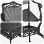 Set de 3 Negro Aluminio Fundido Mesa para 4 Personas Duradera von , Gartenstühle - Ref: Foro24-3334661, Preis: 913,38 €, Raba...