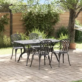 Set de 3 Negro Aluminio Fundido 150x90x72 cm