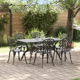 Set de 4 Negro Aluminio Fundido Grande Inlays