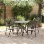 Juego de Comedor para Jardín de 5 Piezas de en Aluminio Fundido Bronce von , Gartenstühle - Ref: Foro24-3334684, Preis: 589,7...