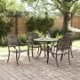 Juego de Comedor para Jardín de 5 Piezas de en Aluminio Fundido Bronce von , Gartenstühle - Ref: Foro24-3334684, Preis: 589,7...