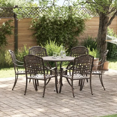 Juego de comedor de jardín de 7 piezas de en aluminio fundido bronce von , Gartenstühle - Ref: Foro24-3334688, Preis: 824,88 ...
