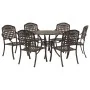 Juego de comedor de jardín de 7 piezas de en aluminio fundido bronce von , Gartenstühle - Ref: Foro24-3334688, Preis: 824,88 ...