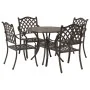 Conjunto de Comedor de Jardín de 5 Piezas de Bronce de Aluminio Fundido von , Gartenstühle - Ref: Foro24-3334692, Preis: 621,...