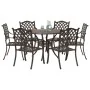 Set de Comedor de Jardín de 7 Piezas de en Aluminio Fundido Color Bronce by , Garden chairs - Ref: Foro24-3334696, Price: 854...
