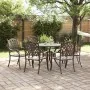 Set de Comedor de Jardín de 7 Piezas de en Aluminio Fundido Color Bronce by , Garden chairs - Ref: Foro24-3334696, Price: 854...
