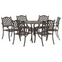 Set de Comedor de Jardín de 7 Piezas de en Aluminio Fundido Color Bronce by , Garden chairs - Ref: Foro24-3334696, Price: 854...