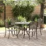 Set de Comedor de Jardín de 5 Piezas de en Aluminio Fundido Bronce de , Sillas de jardín - Ref: Foro24-3334700, Precio: 632,6...