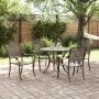 Set de Comedor de Jardín de 5 Piezas de en Aluminio Fundido Bronce de , Sillas de jardín - Ref: Foro24-3334700, Precio: 632,6...