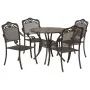 Set de Comedor de Jardín de 5 Piezas de en Aluminio Fundido Bronce de , Sillas de jardín - Ref: Foro24-3334700, Precio: 632,6...
