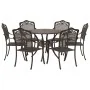 Conjunto de Comedor de Jardín de 7 Piezas de en Aluminio Fundido Bronce by , Garden chairs - Ref: Foro24-3334704, Price: 854,...