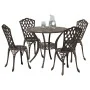 Conjunto de Comedor de Jardín de 5 Piezas - Bronce Aluminio Fundido von , Gartenstühle - Ref: Foro24-3334708, Preis: 428,06 €...