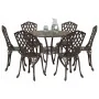 Conjunto de Comedor de Jardín de 7 Piezas de en Aluminio Fundido Bronce by , Garden chairs - Ref: Foro24-3334712, Price: 547,...