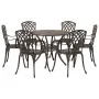 Juego de Comedor de Jardín de 7 Piezas en Aluminio Fundido Bronce von , Gartenstühle - Ref: Foro24-3334720, Preis: 650,30 €, ...
