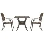 Conjunto de Bistro de Jardín de 3 Piezas de Aluminio Fundido Bronce by , Garden chairs - Ref: Foro24-3334724, Price: 394,98 €...